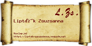 Lipták Zsuzsanna névjegykártya